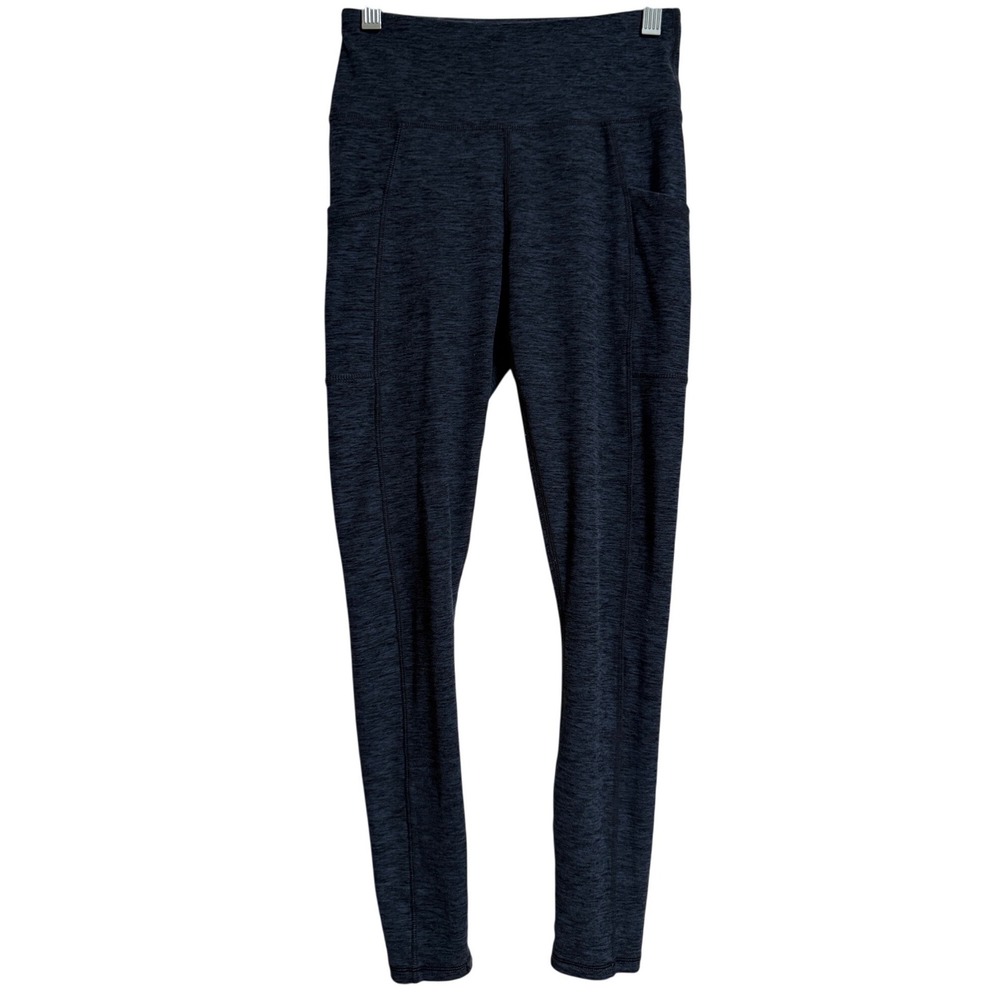 Maurices Womens Space Dye‎ Active Luxe Leggings Blue High Rise Pockets XS REG